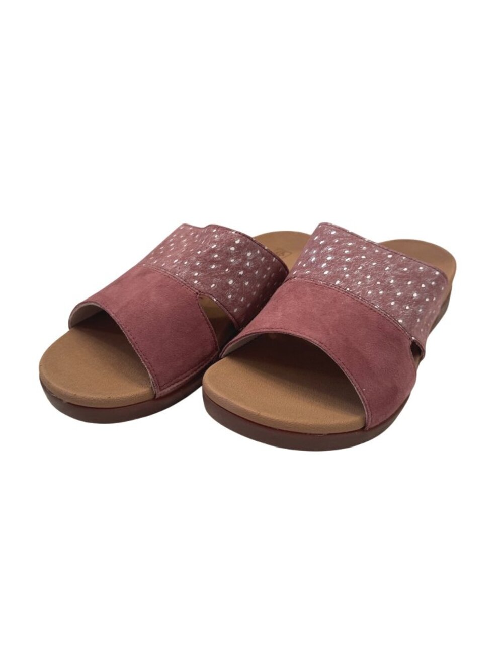 Waco Dawn Slide Size 8D Burgundy Pink Ostrich Spenco NWB Arch Support